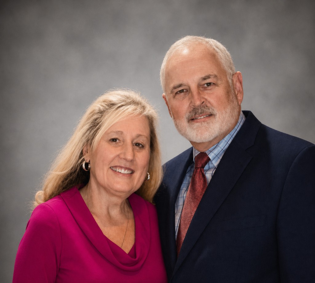 Kimberly and Bruce Meek, studio portrait